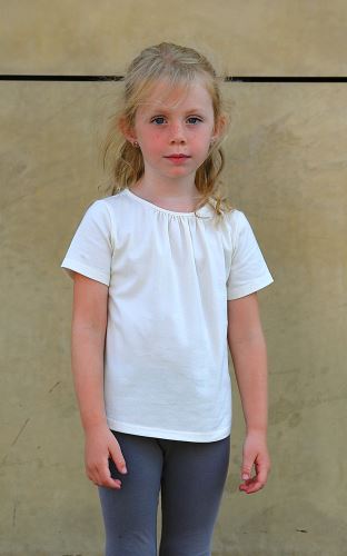 Dívčí bio tričko s krátkým rukávem Natur