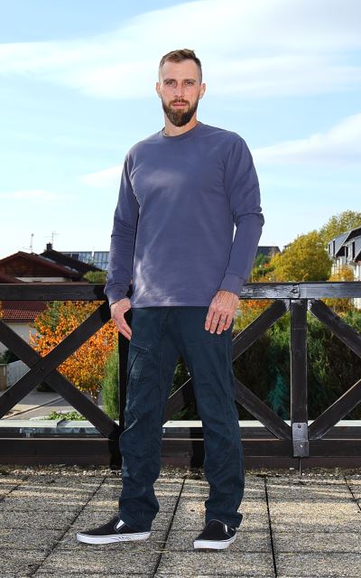 Pánská mikina z biobavlny šedá