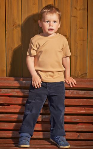 Dětské bio tričko s krátkým rukávem Caffé latté